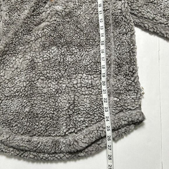 Simply Southern Teddy Bear Faux Fur Sherpa Fleece Mock 1/4 Zip Sweatshirt Top M - Picture 5 of 6